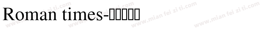 Roman times字体转换